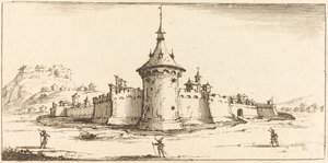 Landschap door After Jacques Callot