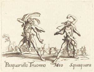 Pasquariello Truonno en Meo Squaquara door After Jacques Callot