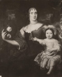 Dubbelportret van Maria van Berckel (1631-1796) en haar dochter