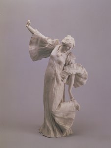 Danser, van een tafelstuk, Sèvres, 1900 door Agathon Leonard