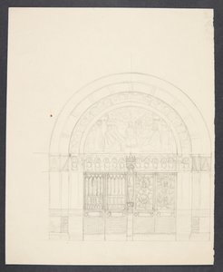 Ontwerp voor de decoratie van de ingang van het stadhuis van Kopenhagen door Agnes Slott Møller