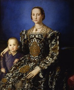 Portret van Eleonora van Toledo met haar zoon Giovanni, ca. 1545 door Agnolo Bronzino