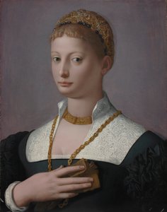 Portret van een vrouw, ca. 1550 door Agnolo Bronzino