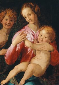 Maagd en Kind met de jonge Sint Johannes de Doper door Agnolo Bronzino