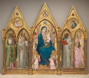 Madonna en Kind met Heiligen Andreas, Benedictus, Bernardus en Catharina van Alexandrië met Engelen