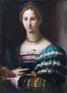Portret van een dame door Agnolo Bronzino
