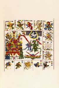 Een pagina uit het boek "Antiquities of Mexico: Comprising Facsimilies of Ancient Mexican Paintings and Hieroglyphics", c. 1830-1848