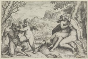 Omnia vincit Amor door Agostino Carracci
