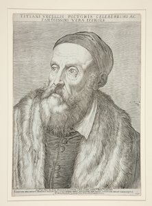 Tiziano Vecelli (Titiaan) door Agostino Carracci
