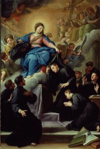 De Madonna met de zeven stichters van de Servietenorde door Agostino Masucci