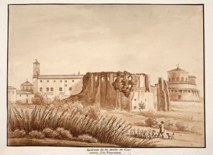 Hippodroom van de familie van Constantijn, Via Nomentana, 1833 door Agostino Tofanelli