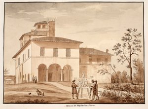 Het huis van Raphael op de Pincio, 1833 door Agostino Tofanelli