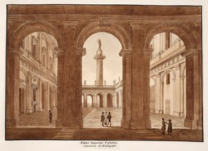 Het Palazzo Imperiali Valentini. Archeologische Restauratie, 1833 door Agostino Tofanelli