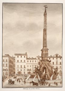 De Piazza Navona Obelisk, 1833