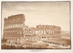 Uitzicht op het Colosseum vanaf de Tempel van Venus, 1833 door Agostino Tofanelli