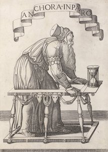 Allegorie op de ouderdom door Agostino Veneziano (attributed to)