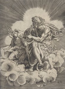Sint Mattheüs door Agostino Veneziano