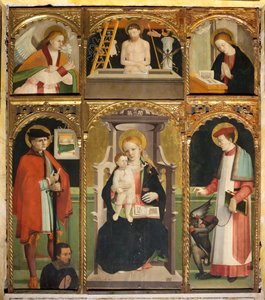 Polyptiek van de Madonna en Kind met Heiligen Julianus en Bernardus