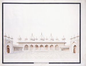 De Moti Musjid in het fort van Agra, ca. 1815 door Agra School