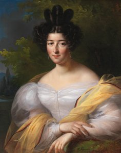 Een dame in een witte jurk door Aimée Brune Pagès