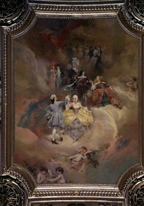 Dans door de eeuwen heen van het plafond van de balzaal door Aimé Nicolas Morot