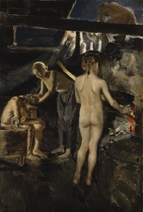 In de Sauna door Akseli Gallen-Kallela