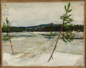 Pad op het ijs door Akseli Gallen-Kallela