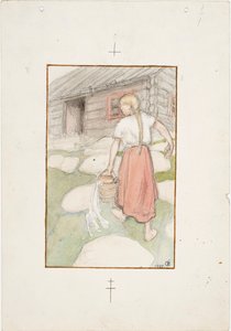 De schone Venla door Akseli Gallen-Kallela