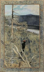 Grote Zwarte Specht door Akseli Gallen Kallela