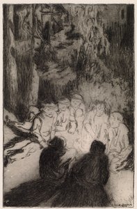 Een kampvuurverhaal (De zeven broers) door Akseli Gallen Kallela