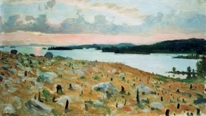 Gekapt Bos aan de Oever van het Kallavesi-meer door Akseli Valdemar Gallen Kallela
