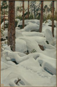 De grot van de lynx door Akseli Valdemar Gallen Kallela