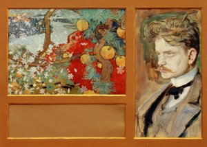 En Saga - Fantastisch landschap met portret van Jean Sibelius