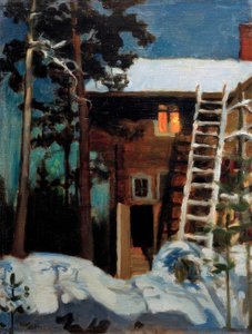 Kalela in de Winter door Akseli Valdemar Gallen Kallela