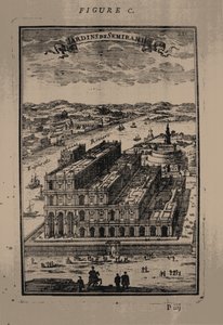 Hangende tuinen van Semiramis, 1683 door Alain Manesson Mallet