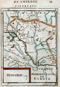Kaart van Hongarije 1683
