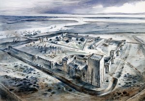 Portchester Castle, 15e eeuw, ca. 1960s door Alan Ernest Sorrell