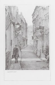 Londen Lanes: Lawrence Lane (litho)