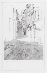 Lanes in Londen: Love Lane, Monument (litho)