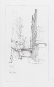 Londen Lanes: Shoe Lane (litho)