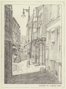 Market Street, kijkend naar het westen door Alan Stapleton