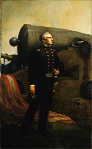 Het eerste kanon bij Fort Sumter Majoor Robert Anderson, ca. 1861