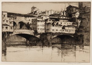 Ponte Vecchio, Florence door Albany E. Howarth