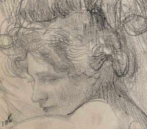 Hoofd van een vrouw, c.1890 door Albert de Belleroche