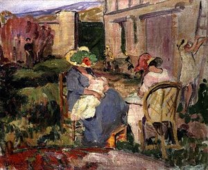 De Familie door Albert Charles Lebourg