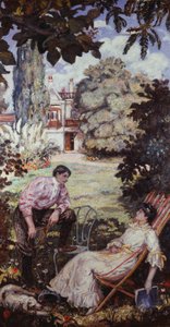 Een gesprek in de tuin; La Conversation au Jardin door Albert Andre