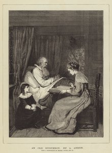 Een oude Hugenoot door Albert Anker