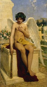 Het genie van de dood door Albert Anker