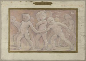Schets voor de Salle des Fêtes in het Hôtel de Ville in Parijs: Cotillons, tussen 1889 en 1895 door Albert Aublet