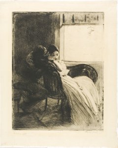 Flirt, plaat zes van Woman door Albert Besnard